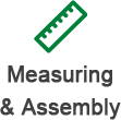  Measure the latex sponge layers of thickness and density. Cut or assemble the layers to produce latex cores of different widths.